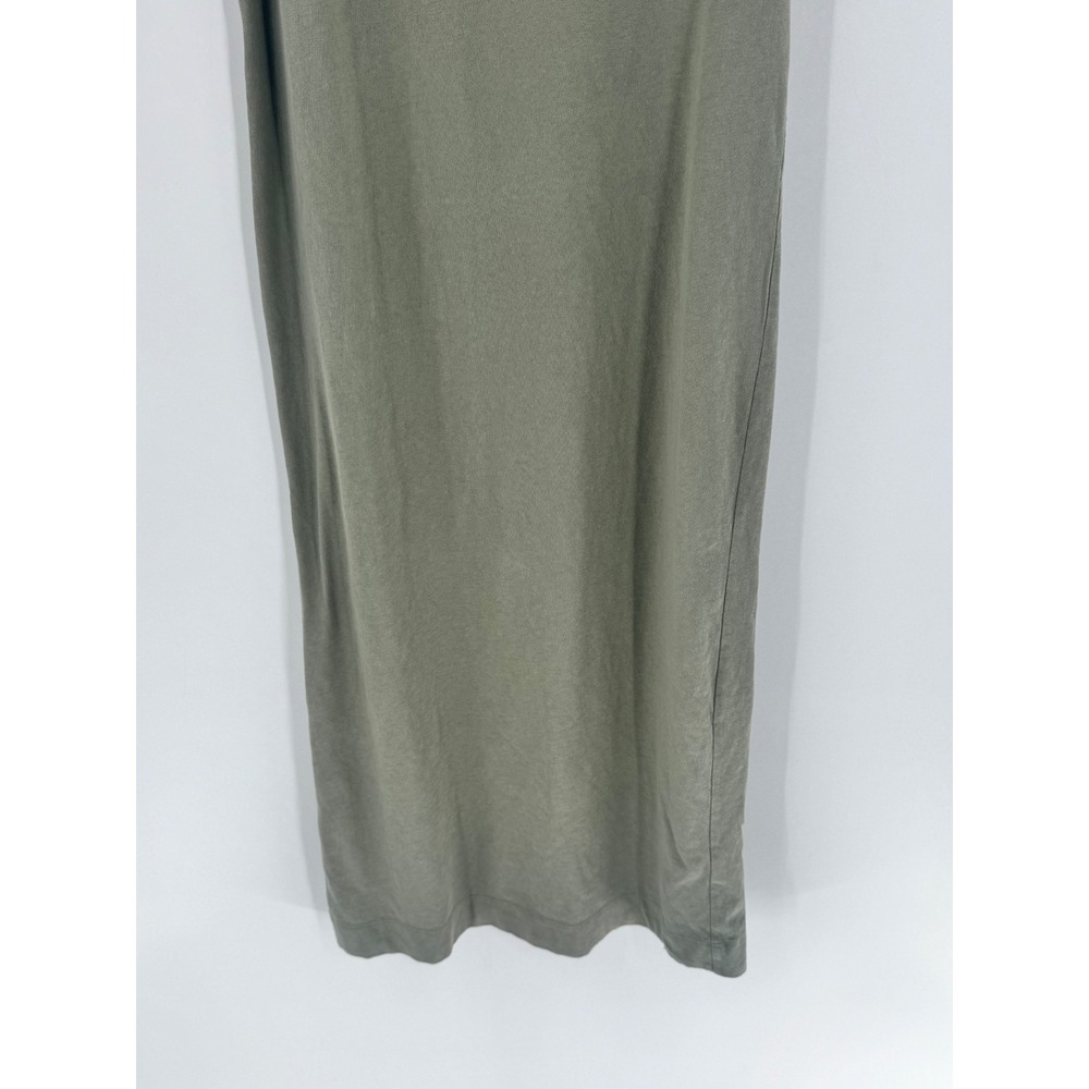 Everlane Cotton Pocket Midi Dress Womens XS Green Sleeveless Tank T-Shirt Dress - Picture 3 of 10